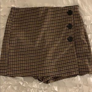 Plaid High-waisted skort